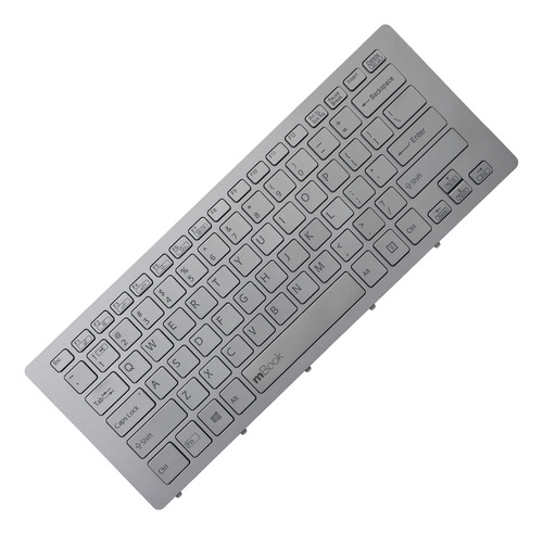 Teclado Para Sony Vaio Svf15n26cxb Silver Us Com Led