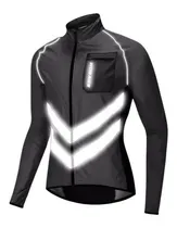 Comprar Wosawe® Casaca Cortaviento Reflectiva Ciclismo Running Negro