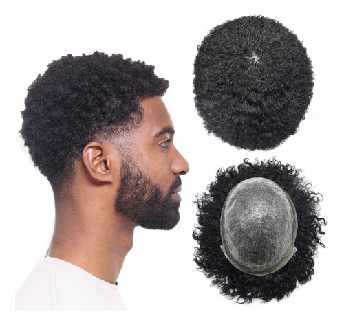 Lyrical Hair Peluca Rizada Afro Para Hombres Negros, 8 X 10.