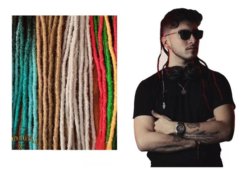 Extensiones Dreadlocks Rastas Sintéticas Finas 30cm X 5unid