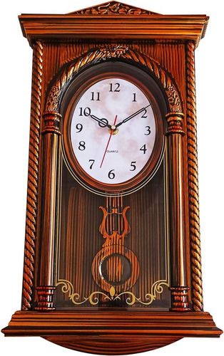 Reloj Pared Pendulo Decorativo Estilo Madera Grand + Gratis!