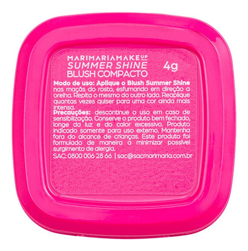 Imagem 4 de 4 de Summer Shine Dream Mari Maria - Blush Compacto
