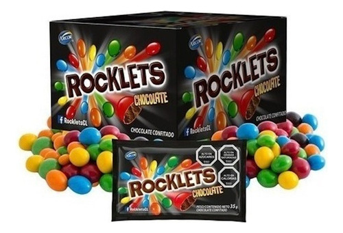 Chocolate Rocklets Caja De 18 Unidades