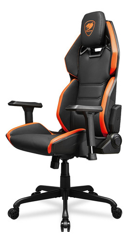 Silla Profesional Cougar Hotrod Color Naranja Material Del Tapizado Cuero Sintético