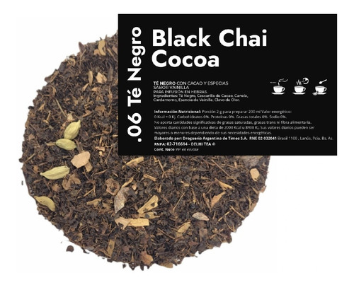 Te En Hebras Hora De Blendear X 250g - .6 Black Chai Cocoa