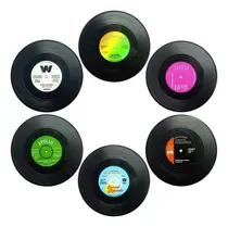 Comprar 6× Posavasos De Disco Moda Estilo Bar Posavasos De Vinilos
