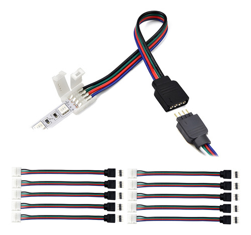20pzs Conector Broche Cable Para Tiras Led Rgb 4pines Madre 