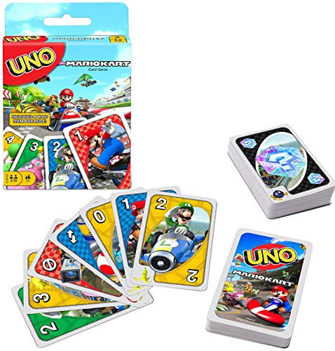 Mattel Games Uno Mario Kart - Juego De Cartas Para Niños, Ad