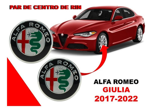 Par De Centros De Rin Alfa Romeo Giulia 2017-2022 60 Mm