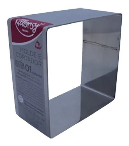 Molde/cortadora - Acero inoxidable - Cuadrado - 9,2x9,2x5 cm - 1 Un