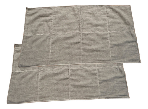 Paño De Limpieza Apollo 80x55 Cm Franela Doble Grueso 2 Pz Color Gris