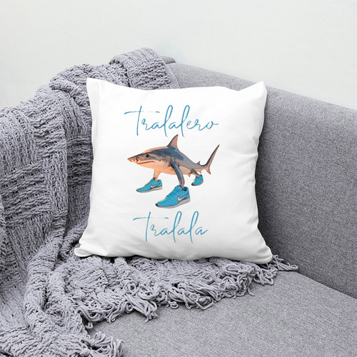 Almohadon Tralalero Tralala 40x40 Meme Modelo 1 Liso