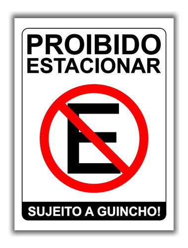 Adesivo De Proibido Estacionar 30x40cm | Guincho