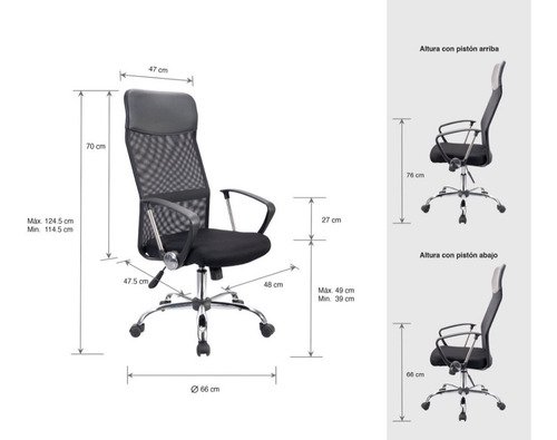 Sillón Econosillas Oficina Ejecutivo Reclinable, Mesh Malla