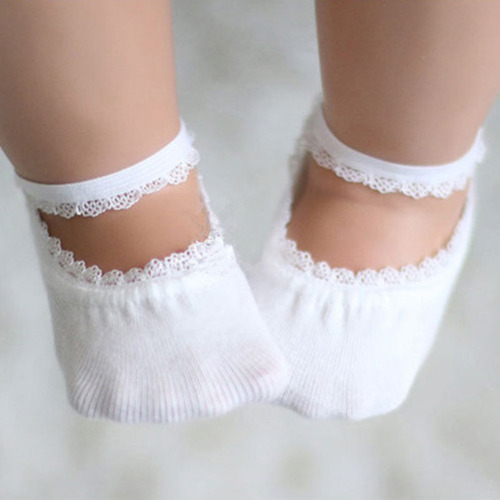 Calcetines De Encaje Para Bebés, Calcetines Antideslizantes