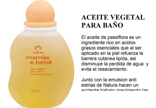 Aceite Vegetal Para Baño Mama & Bebe De Natura | MercadoLibre