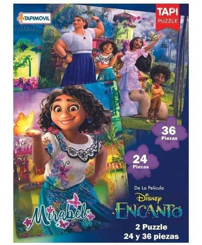 Puzzle Encanto Mirabel Disney 2x 24 Y 36 Piezas Tapimovil