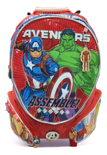 Mochila Escolar Avengers 18p. Carrito Carro Cresko Sp278