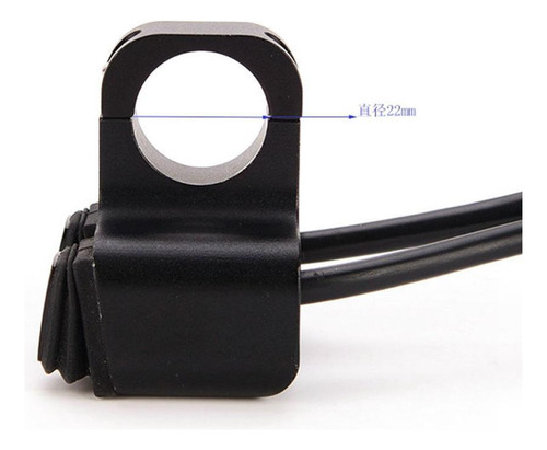 12v Motocicleta Manillar Faro Antiniebla Bocina Doble Botón