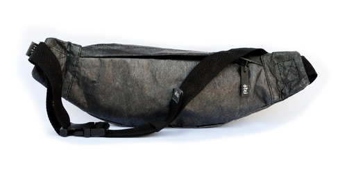 Riñonera/cangurera Ötzi. Black Tyvek. Eco Friendly.