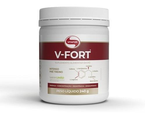 Kit 2x: V-fort Pré Treino Com Creatina Limão Vitafor 240g