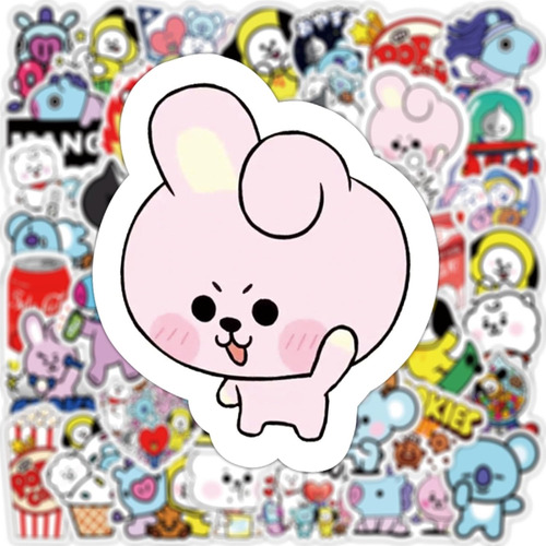 Paquete De 50 Pegatinas Kpop Bts Para Niñas, Divertidas Pega