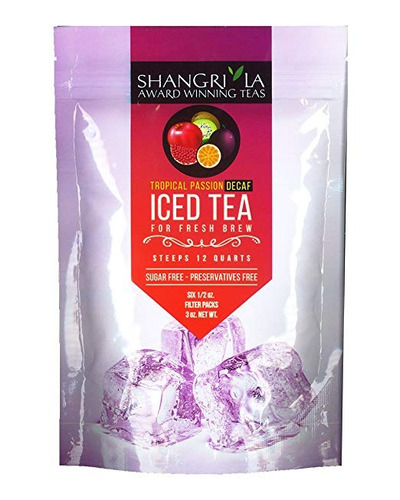 Shangri La Tea Company Té Helado, Pasión Tropical Descafeina