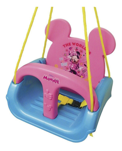 Balanço Infantil Minnie Mouse 3 Em 1 Rosa Playground Xalingo