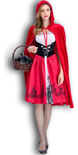 Vestido Rojo Para Niñas Pequeñas, Nuevo Disfraz De Caperucit