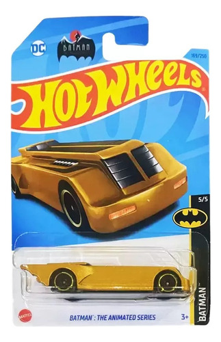 Mattel Hot Wheels  Batmobile Batman Animated Series Dorado