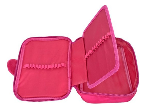Estojo Box Fluffy Lotso Pelucia Dac Cor Rosa