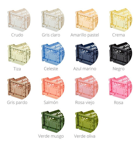 Canasto Mini Ay-kasa Aykasa Plegable Apilable Originales Pc