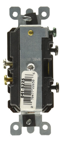 Interruptor Combinación Unipolar 15 A 120 V Blanco Marrón