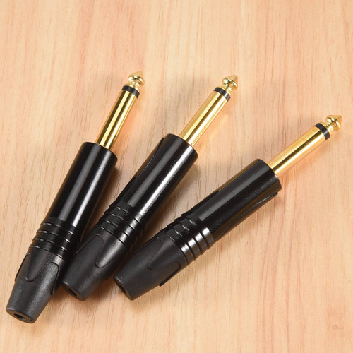 Plug Banhado A Ouro, 10 Unidades, Mono Professional, 2 Pólos