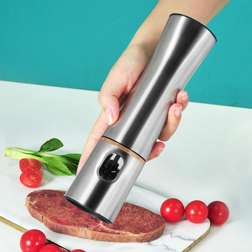 . Moedor De Pimenta Elétrico, Recarregável Com Luz Led, Sal