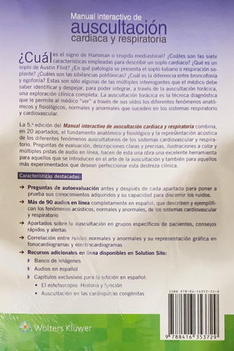 Manual De Auscultación Cardíaca Y Respiratoria 5º/2016