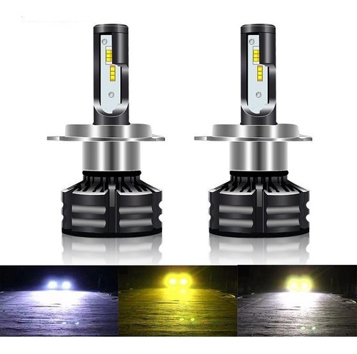 Kit De Faróis Led Tricolor 9004 3000k 4300k 6000k N
