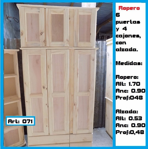 Bajo Mesada De Madera De Pino Macizo 1.20 M