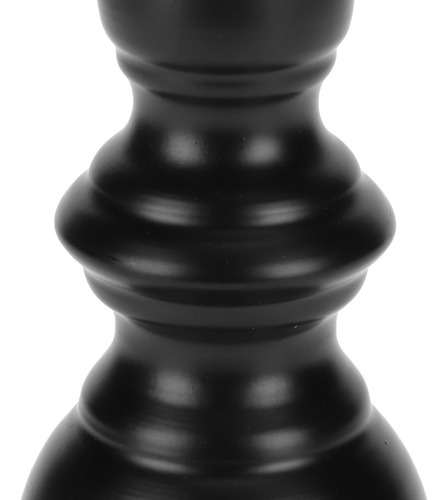 Candelabro Con Forma De Pilar Negro, Soportes De Metal Pulid