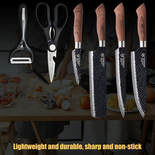 Juego De Cuchillos 6 Pz Cocina Acero Inoxidable Y Pelado