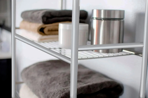 Imagen 6 de 7 de Mueble Organizador De Baño Tres Estantes Metal # Sobre Mochila Repisa Inodoro