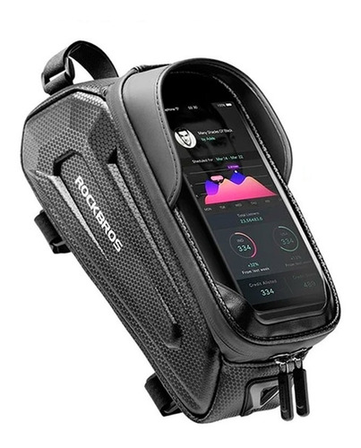 Imagen 3 de 4 de Bolso De Cuadro Bicicleta Porta Telefono Ciclismo Rockbros