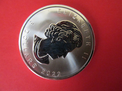 Moneda Canada 5 Dolares Reina Isabel Plata Año 2022 Unc (Usado)