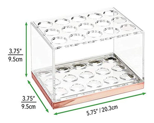 Mdesign Organizador De Plástico Para Brochas De Maquillaje C