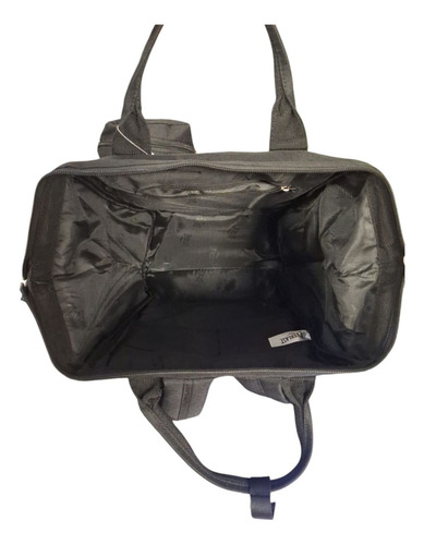Mochila Cartera Everlast Urbana Mujer Aire Libre 19677 Color Negro Diseño De La Tela Liso