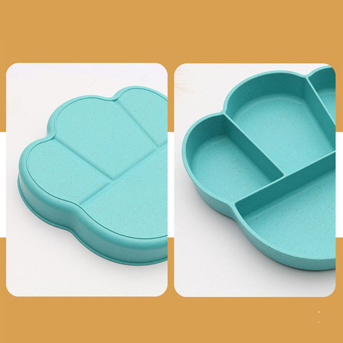 Juego De Platos Para Bebés Vajilla De Entrenamiento Verde