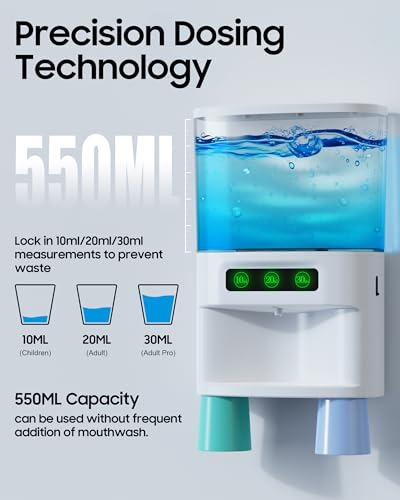 Dispensador De Enjuague Bucal Automático Para Baño, Capacida