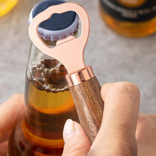 Abridor De Botellas Con Mango De Madera Abridores De Botella