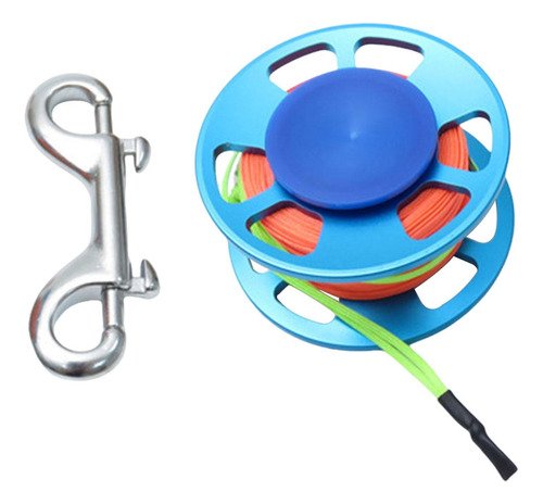 Carrete De Buceo Portátil, Carrete De Buceo Con Clip Azul