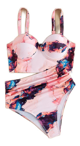 Traje De Baño Dos Piezas Tiedye  Shein Importado Xl